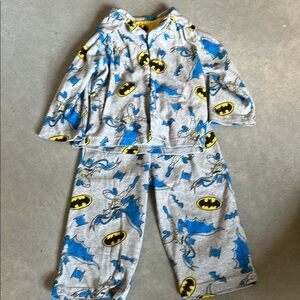 Batman Blue and Gray Pajama Sets for Superhero Fans